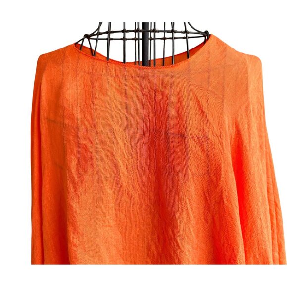 Vintage Swimsuit Cover Up One Size Orange Beach Cruise Tropical Island Vacation - Picture 7 of 10